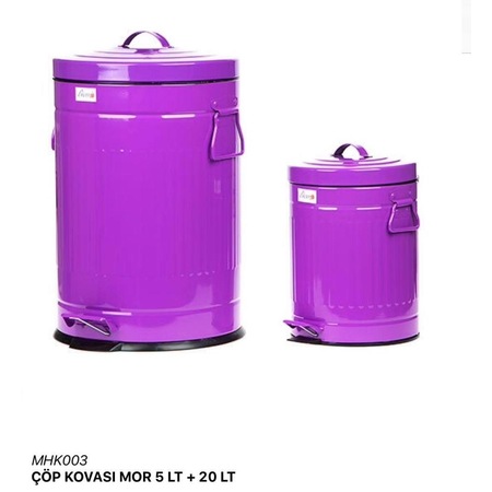 Biev 2 Li Metal Pedalli Cop Kovasi 5 Lt 20 Lt Mor Mhk003 Fiyatlari Ve Ozellikleri