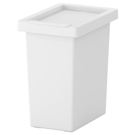 Ikea Filur Kapaklı Kutu  beyaz, 10 litre, çöp kovası