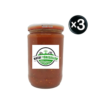 Hatay Yöreseller Kahvaltılık Menemen Sos Acısız Baharatlı 3 x 660 ML