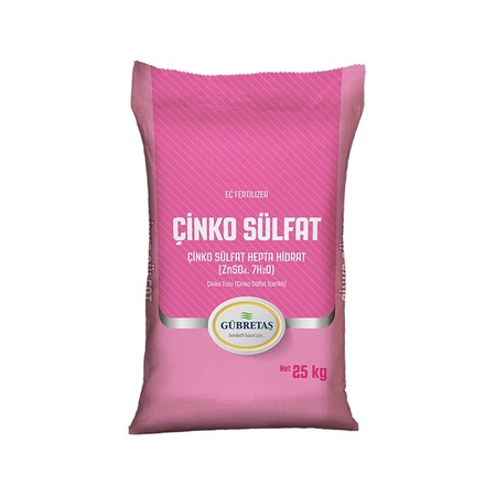 Gubretas Cinko Sulfat 22 Hepta Hidrat Cozunur Toz Gubre 25 Kg Fiyatlari Ve Ozellikleri