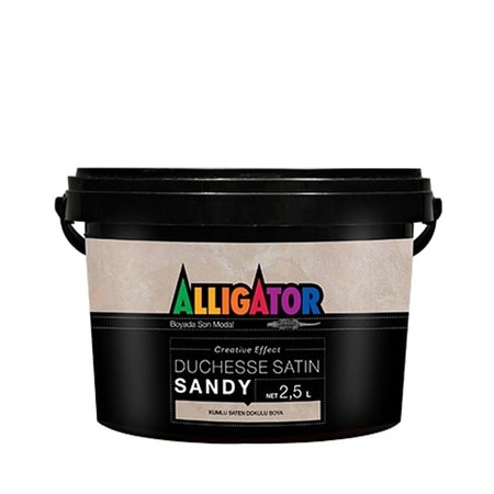 alligator duchesse satin sandy kumlu saten dokulu boya 2 5 l fiyatlari ve ozellikleri