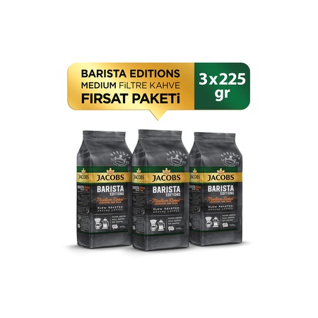 Jacobs Barista Editions Medium Filtre Kahve Fırsat Paketi 3 x 225 G