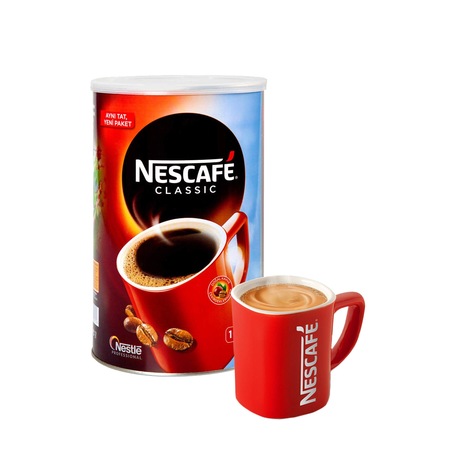 Nescafe Classic Kahve Teneke Kutu 1 KG + Nescafe Kupa Bardak