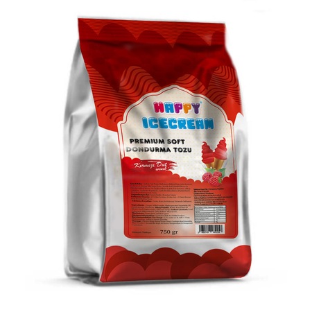 Happy İcecream Kırmızı Dut Soft Dondurma Tozu 750 ML Fiyatları ve