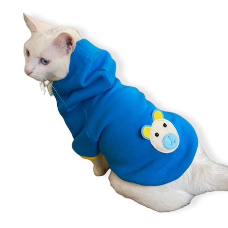 Kemique Teddy Blues Kapşonlu Sweatshirt Kedi Kıyafeti
