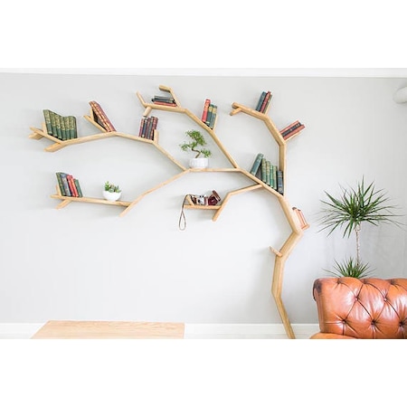 Ağaç Kitaplık  , Masif ahşaptan üretilen ağaç kitaplık ile eviniz