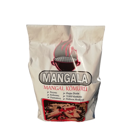 Mangala Mangal Kömürü 2 Kglık 5 Paket Dumansız, %100 Katkısız
