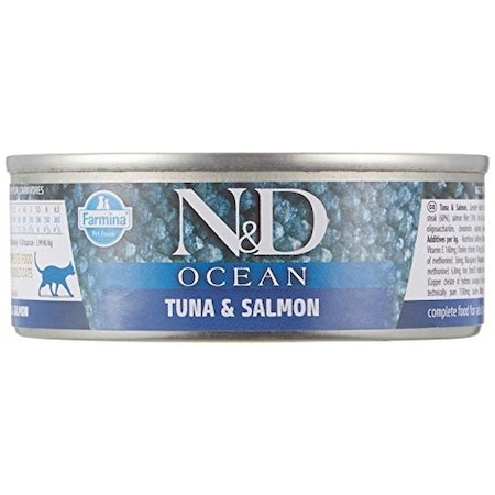 N&D Ocean Ton Balığı ve Somon Konserve Yetişkin Kedi Maması 80 G