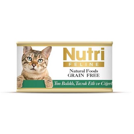 Nutri Feline Ton Balikli Tavuklu Ve Cigerli Tahilsiz Konserve Yetiskin Kedi Mamasi 85 G Fiyatlari Ve Ozellikleri