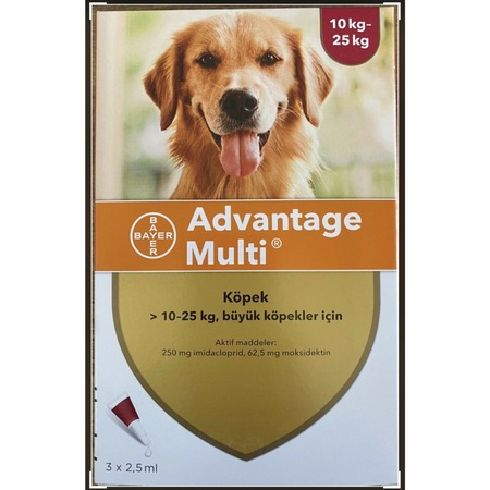 Bayer Advantage Multi 10 25 Kg Buyuk Kopekler Icin Damla X3 Pipet 2 5 Ml Fiyatlari Ve Ozellikleri