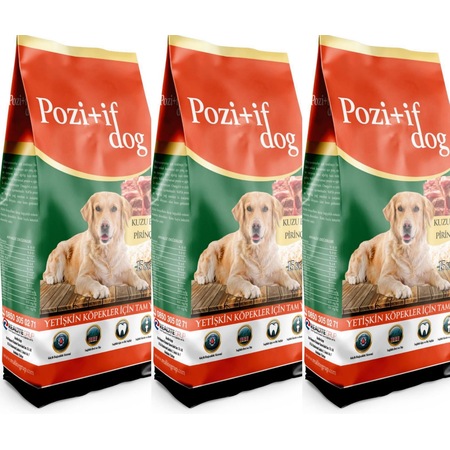 Pozitif Dog Kuzu Etli Ve Pirincli Yetiskin Kopek Mamasi 3 X 15 Kg Fiyatlari Ve Ozellikleri