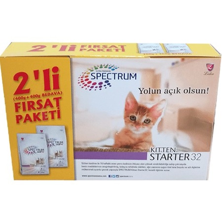 Spectrum Kitten Starter 32 Yavru Kedi Baslangic Mamasi 2 X 400 G Fiyatlari Ve Ozellikleri