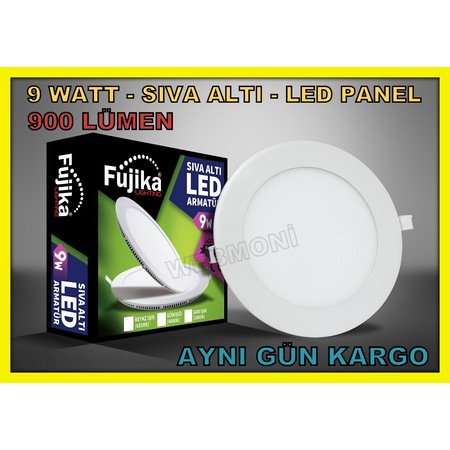 fujika 9w watt led panel armatur siva alti metal gunisigi fiyatlari ve ozellikleri