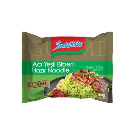 Indomie Gurme Acı Yeşil Biberli Hazır Noodle 40 x 80 G