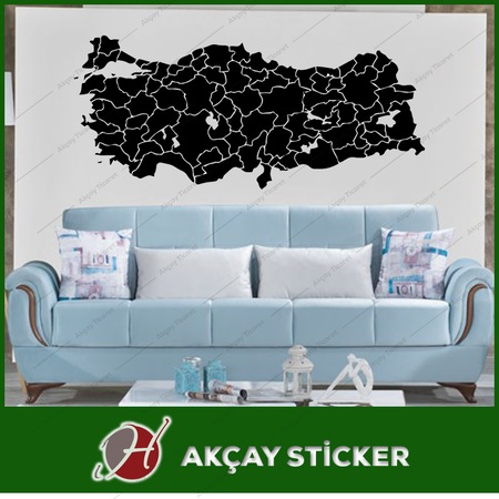 Turkiye Haritasi Silueti Duvar Sticker Turkiye Duvar Sticker Fiyatlari Ve Ozellikleri