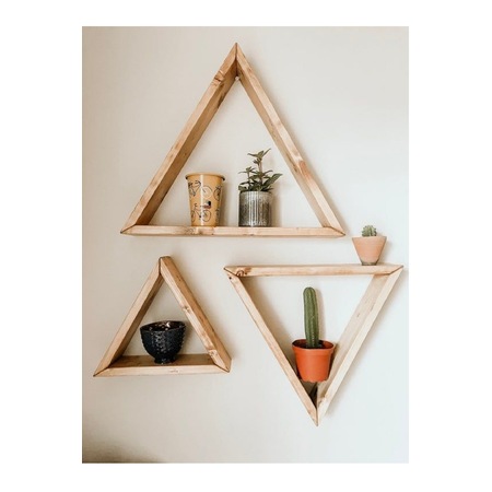 Dekoratif Tasarim Dogal Ahsap Ucgen 3 Lu Raf Seti Fiyatlari Ve Ozellikleri