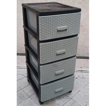 Büyük Boy 4 Çekmece Komidin Açık Gri Raddan Görünümlü Çekmeceli H Fiyatları  ve Özellikleri