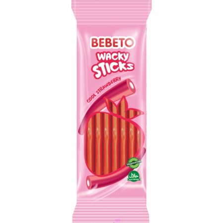 Bebeto Wacky Sticks Cool Strawberry 2 x 180 G
