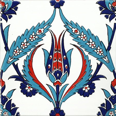 Turk Iznik Cini El Yapimi Lale Bahcesi Seramik Tabak D 25cm Satin Kapalicarsi Ist