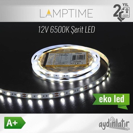 lamptime 12v 6500k serit led 60 led m ip20 l113006 fiyatlari ve ozellikleri