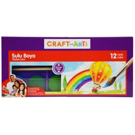 Craft And Arts 12 Renk Sulu Boya 2.3 Cm U1557kk-12s