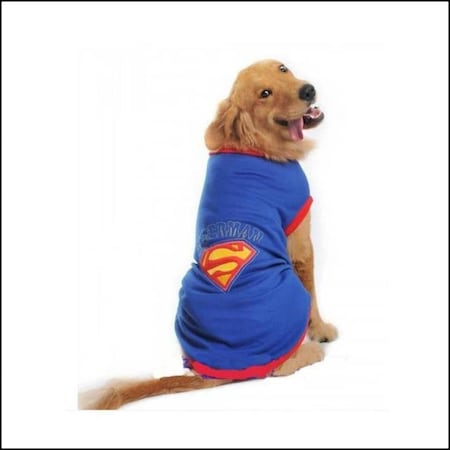 Kemique Superman Baskılı Büyük Irk Köpekler için Tişört