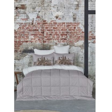 Karaca Home New York Gri Tek Kisilik Cotton Comfort Uyku Seti