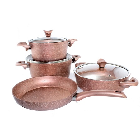 Arow Prime Granit 7 Parca Tencere Seti Pembe Fiyatlari Ve Ozellikleri