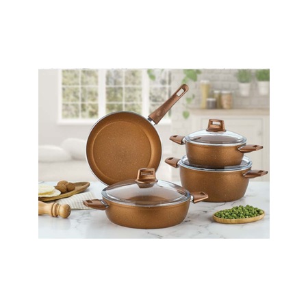 Kahramanlar Fiesta 7 Parca Granit Tencere Seti Bakir D 4452 Fiyatlari Ve Ozellikleri