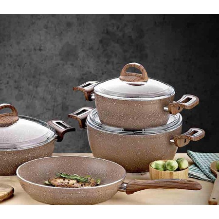 Kahramanlar Fiesta 7 Parca Granit Tencere Tava Seti Kahverengi Fiyatlari Ve Ozellikleri