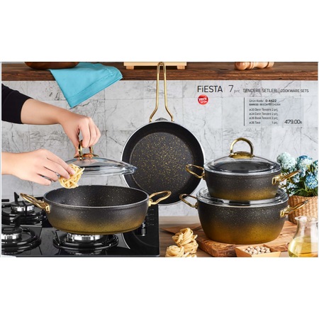 Kahramanlar Fiesta Cookware 7 Parca Granit Tencere Seti Fiyatlari Ve Ozellikleri