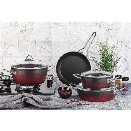 Kahramanlar Fiesta Granit Tencere Seti Kirmizi Siyah Fiyatlari Ve Ozellikleri