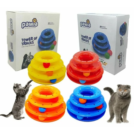Pawia Tower of Tracks 3 Katlı Kedi Oyuncağı Çok Renkli