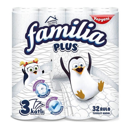 Familia Plus 3 Katlı Tuvalet Kağıdı 32 Rulo