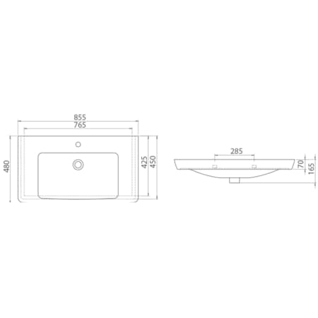 Porto D Etajerli Lavabo 38x85 cm 