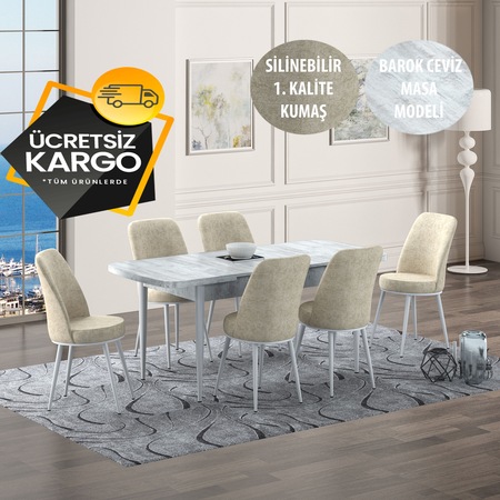 Guven Masa Sandalye Siyah Mermer Modeli Yemek Masasi Ve Oval Gold Cappuccino Renk Sandalye Takimi Trendyol