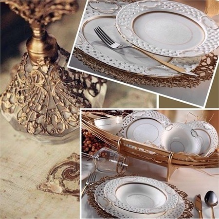 Ar Yildiz Antique Series 72 Parca Bone China Brias Yuvarlak Yemek Takimi Ar 61001 Alkapida Com