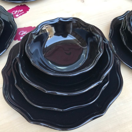 Keramika Yemek Takımı Siyah