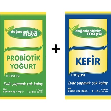 Doğadan Bizim Maya Kefir Mayası 10 G + Probiotik Yoğurt Mayası 10 G