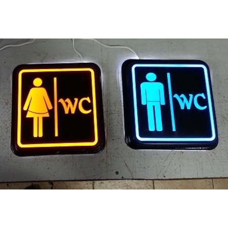 Işıklı wc tabelası