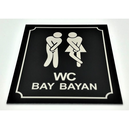 Wc Tuvalet Tabelasi Bay Bayan Yonlendirme Levhasi 10 Cm X 12 Cm