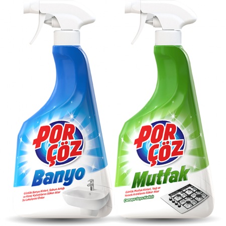 Porçöz Banyo Temizleyici 750 ML + Mutfak Temizleyici 750 ML