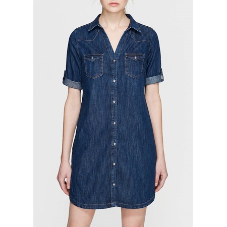 Mavi Bree Mid Indigo Denim Kadın Jean Elbise N11com