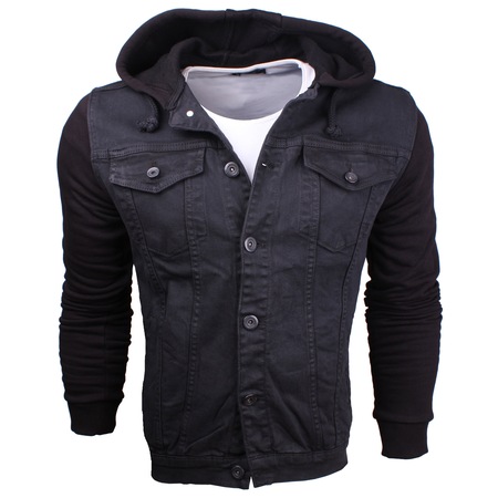New Stil Men Fortyfour Kot Ceket Kapşonlu Siyah Erkek Slimfit N11com