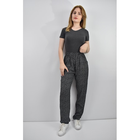 ZİDAN PNT-002 VİSKON KUMAŞ BÜYÜK BEDEN KADIN PANTALON