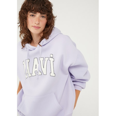 Mavi - Mavi Logo Baskılı Lila Sweatshirt 1600361-34177
