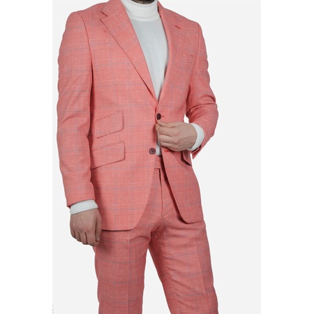 Erkek Pembe Desenli Dokuma Ceket