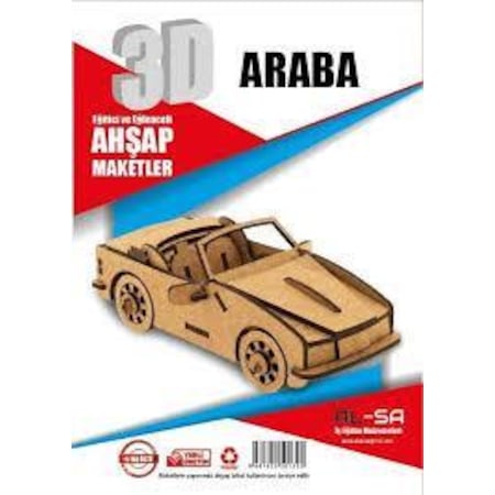 Alsa 3D Ahşap Maket Araba