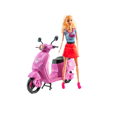 Barbie Bebek Motosikletli