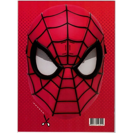 Spiderman Orumcek Adam Boyama Kitabi Sticker Maske 5 Adet